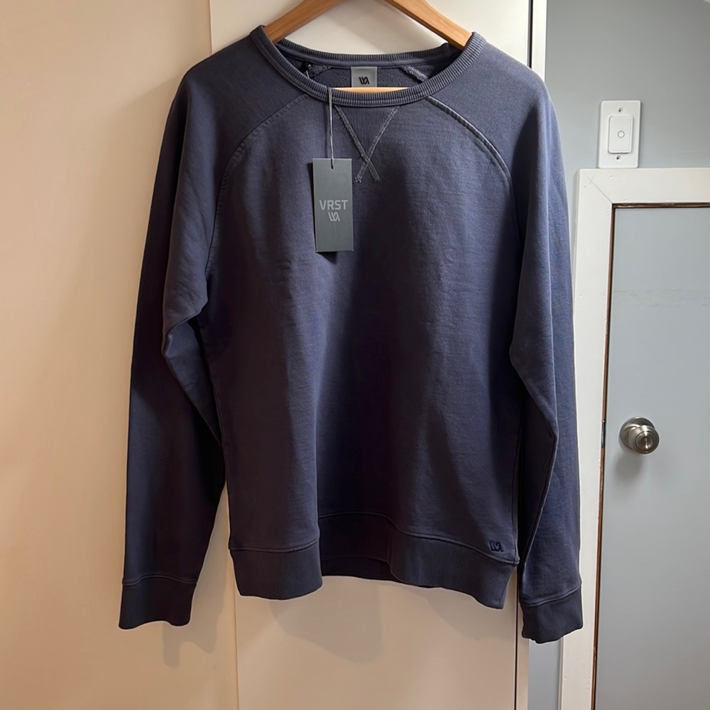 blue crew neck